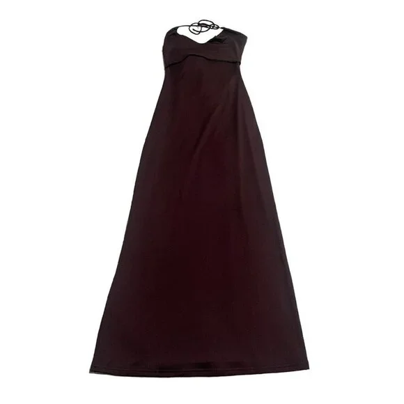 Meshki Heidi Dress Small Black Scoop Neck Backless Maxi Dress Stretch NWT - Picture 7 of 14